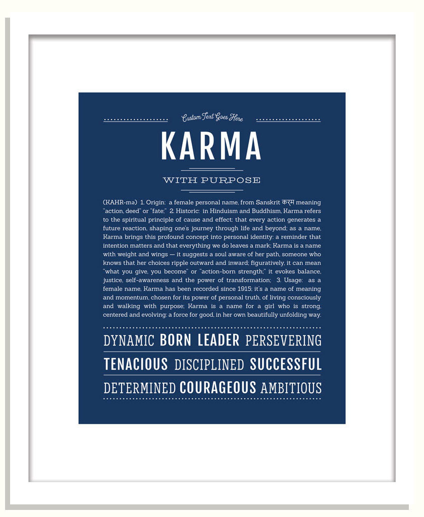 Karma | Name Art Print