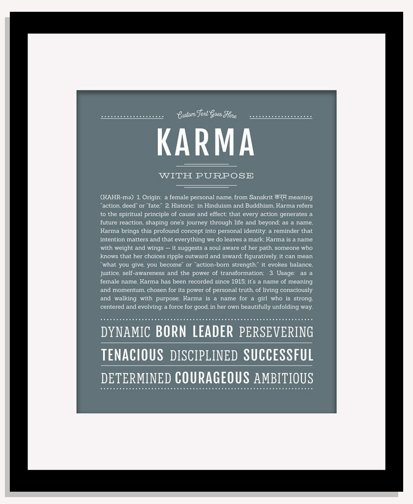 Karma | Name Art Print