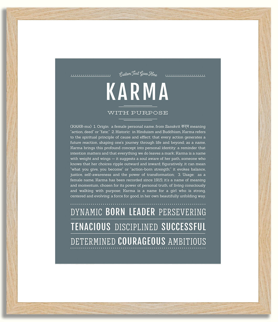 Karma | Name Art Print
