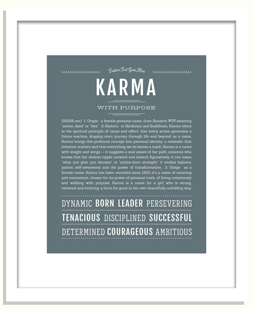 Karma | Name Art Print
