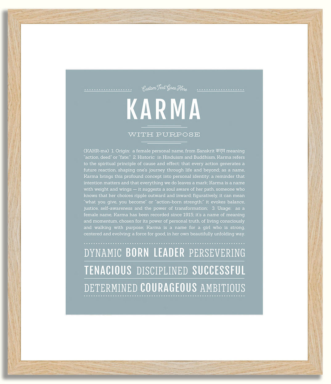 Karma | Name Art Print