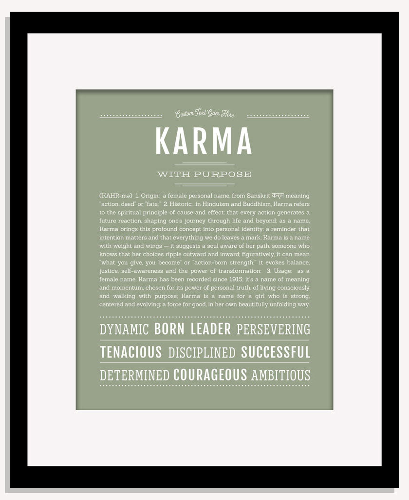 Karma | Name Art Print