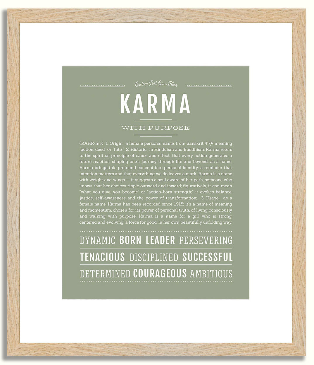 Karma | Name Art Print