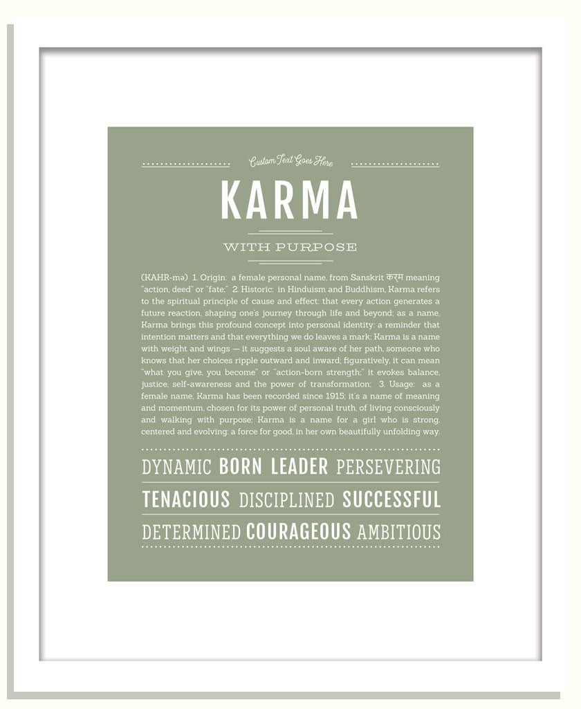 Karma | Name Art Print