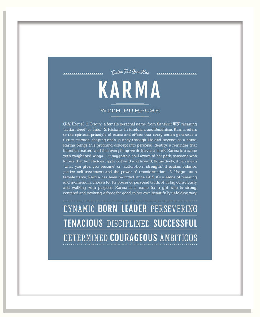 Karma | Name Art Print