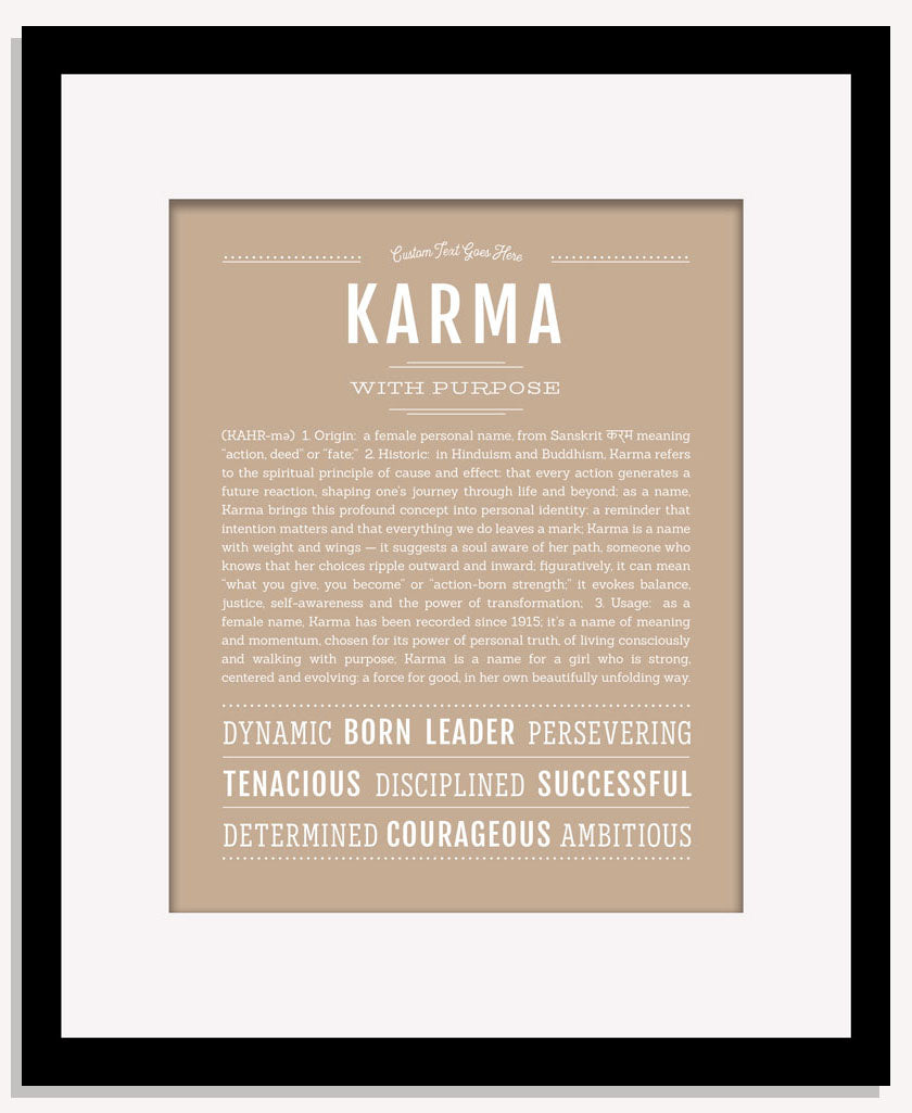 Karma | Name Art Print