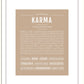 Karma | Name Art Print