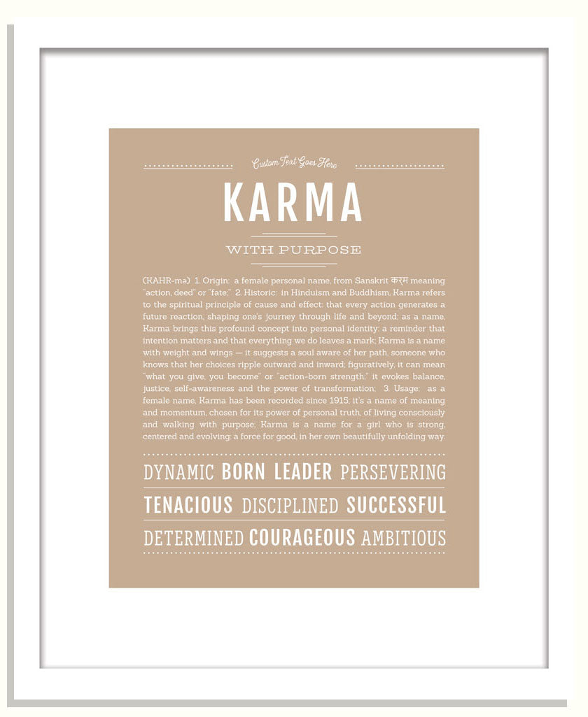 Karma | Name Art Print