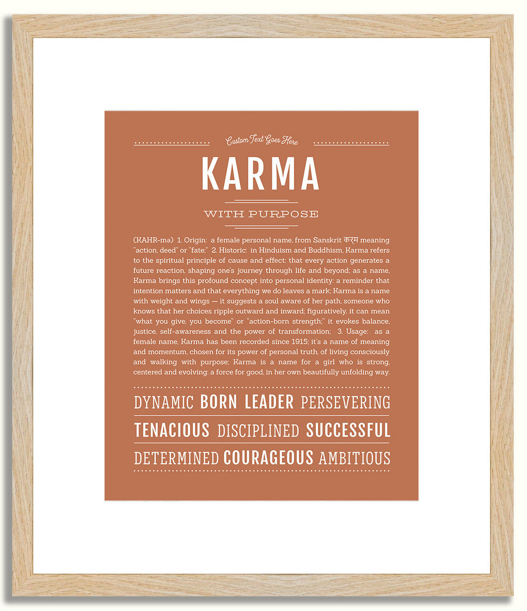 Karma | Name Art Print
