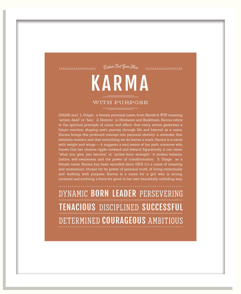 Karma | Name Art Print