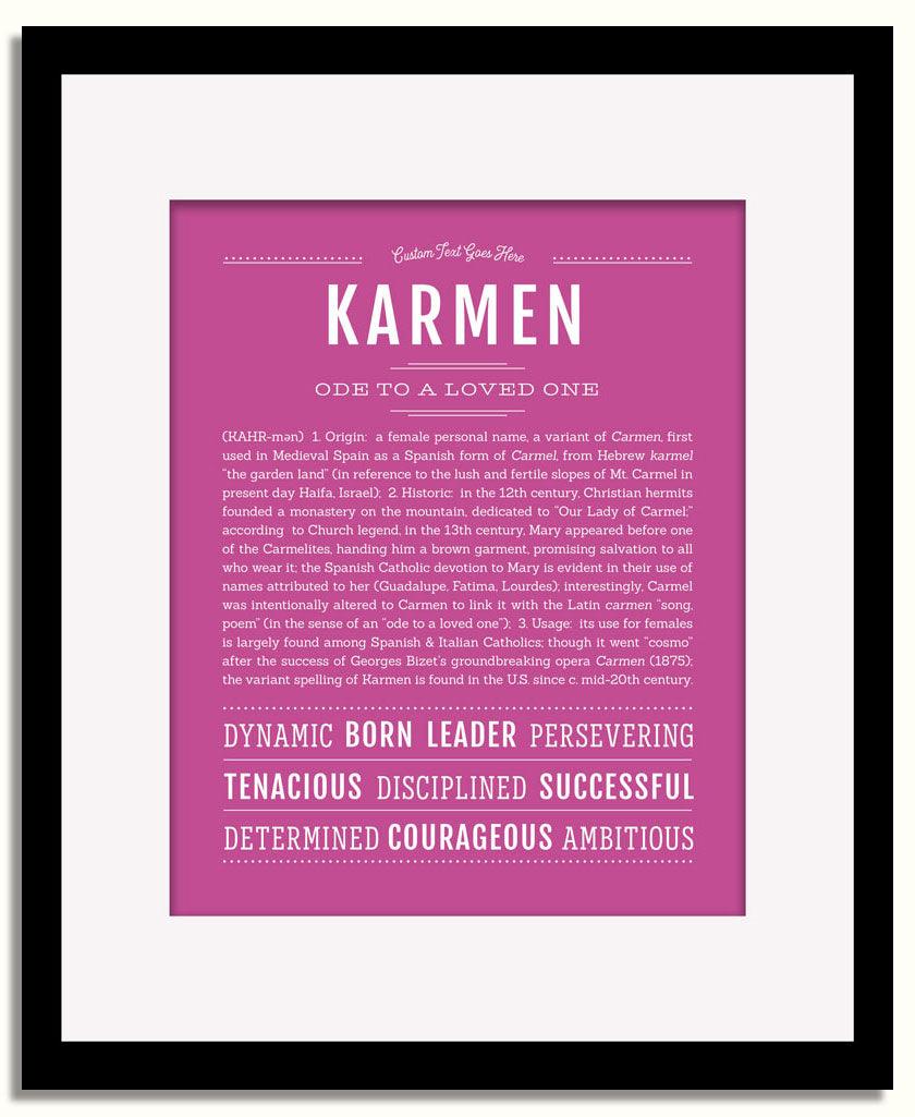 Frame Options | Dark Pink | Black Frame, Matted