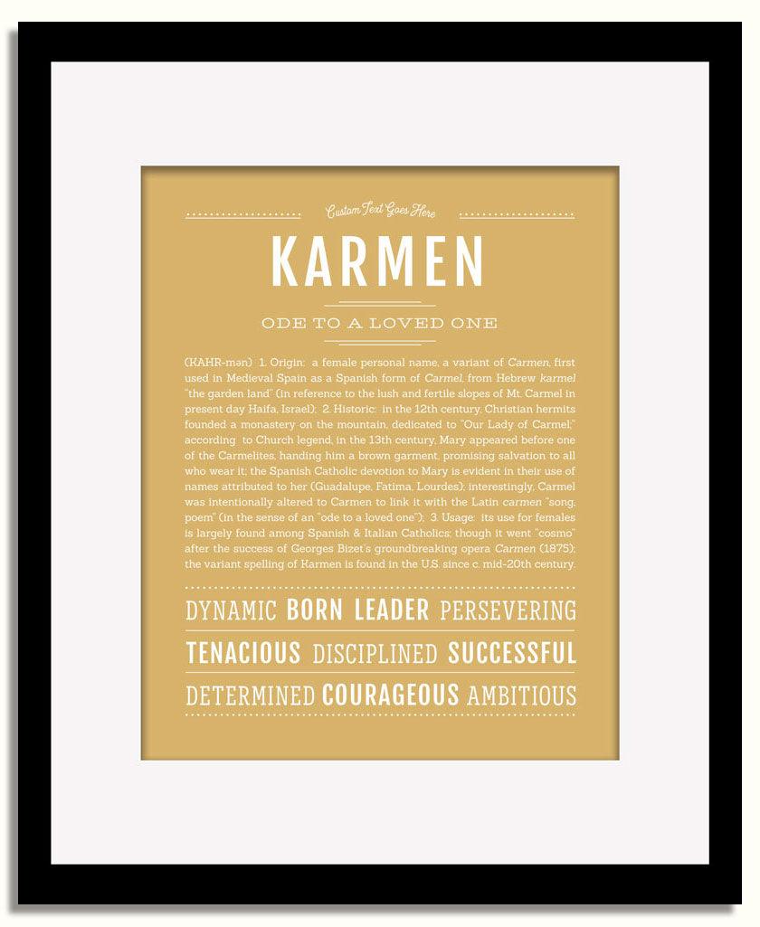 Frame Options | Matte Gold | Black Frame, Matted