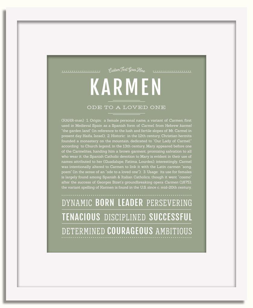 Frame Options | Sage | White Frame, Matted