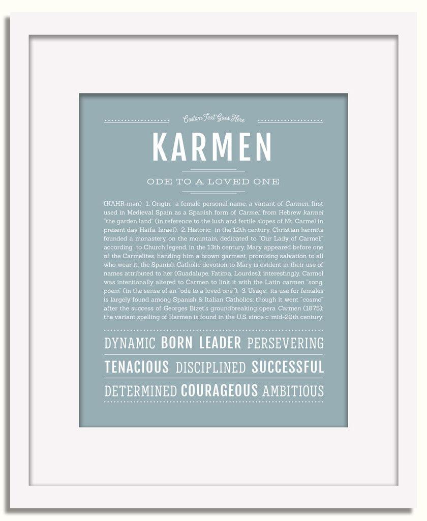 Frame Options | Powder Blue | White Frame, Matted