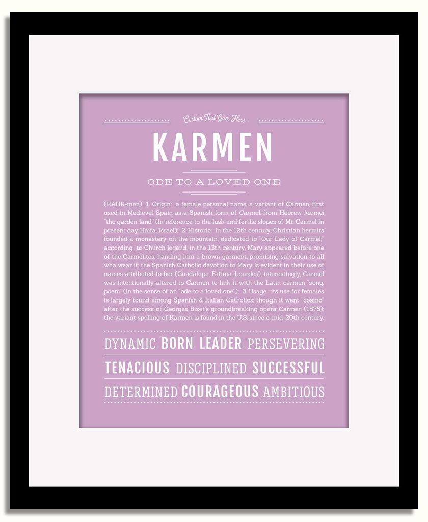 Frame Options | Lilac | Black Frame, Matted