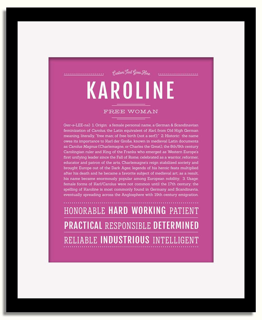 Frame Options | Dark Pink | Black Frame, Matted