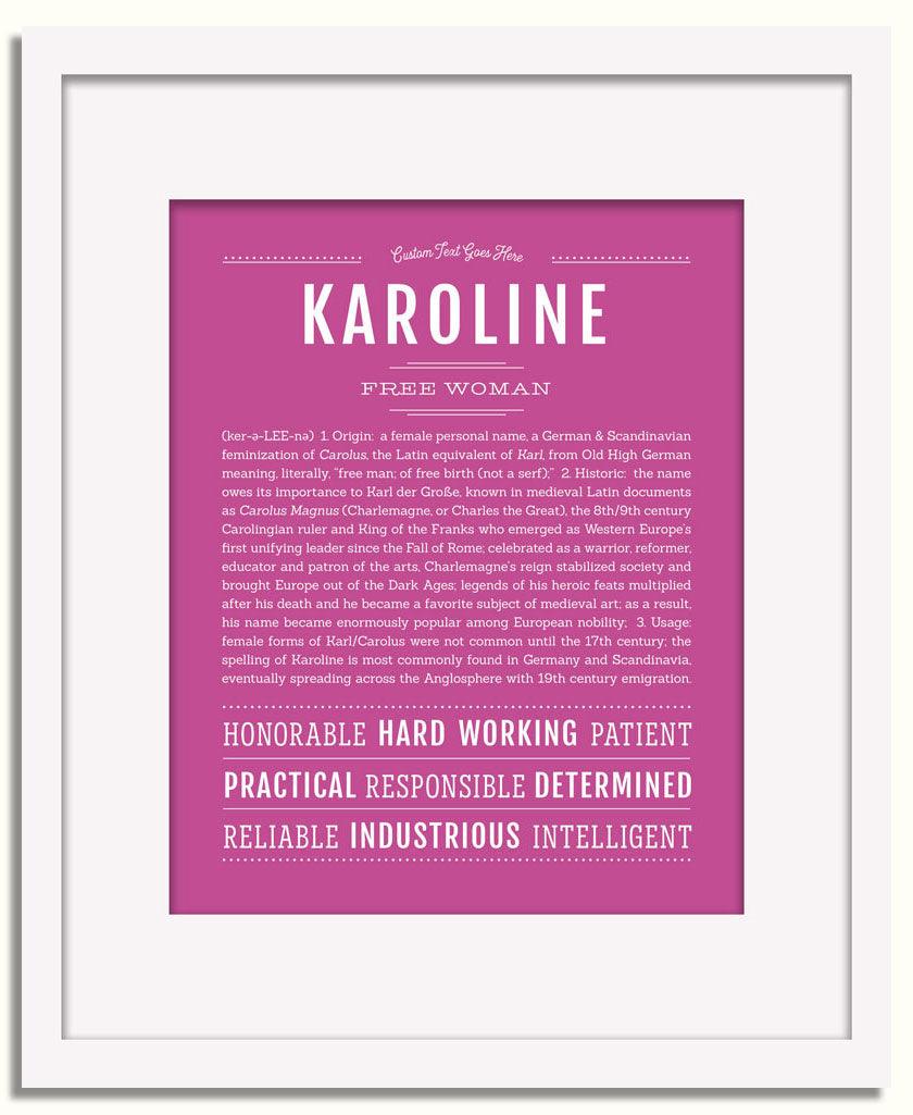 Frame Options | Dark Pink | White Frame, Matted