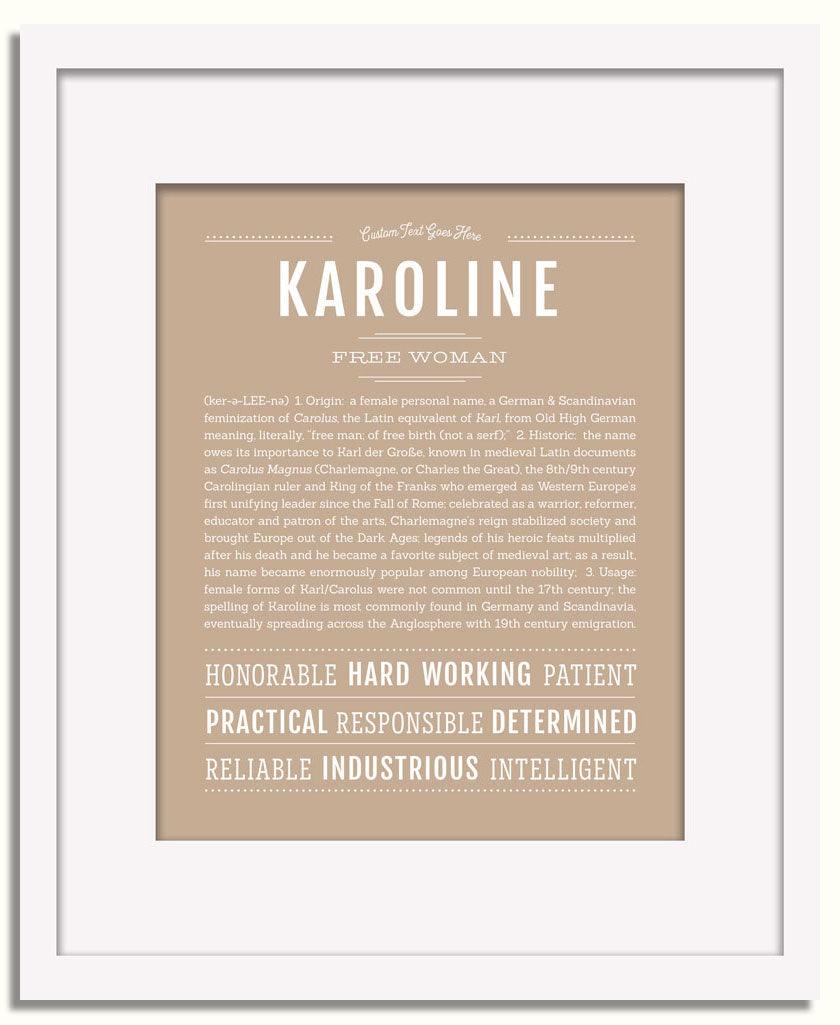 Frame Options | Tan | White Frame, Matted