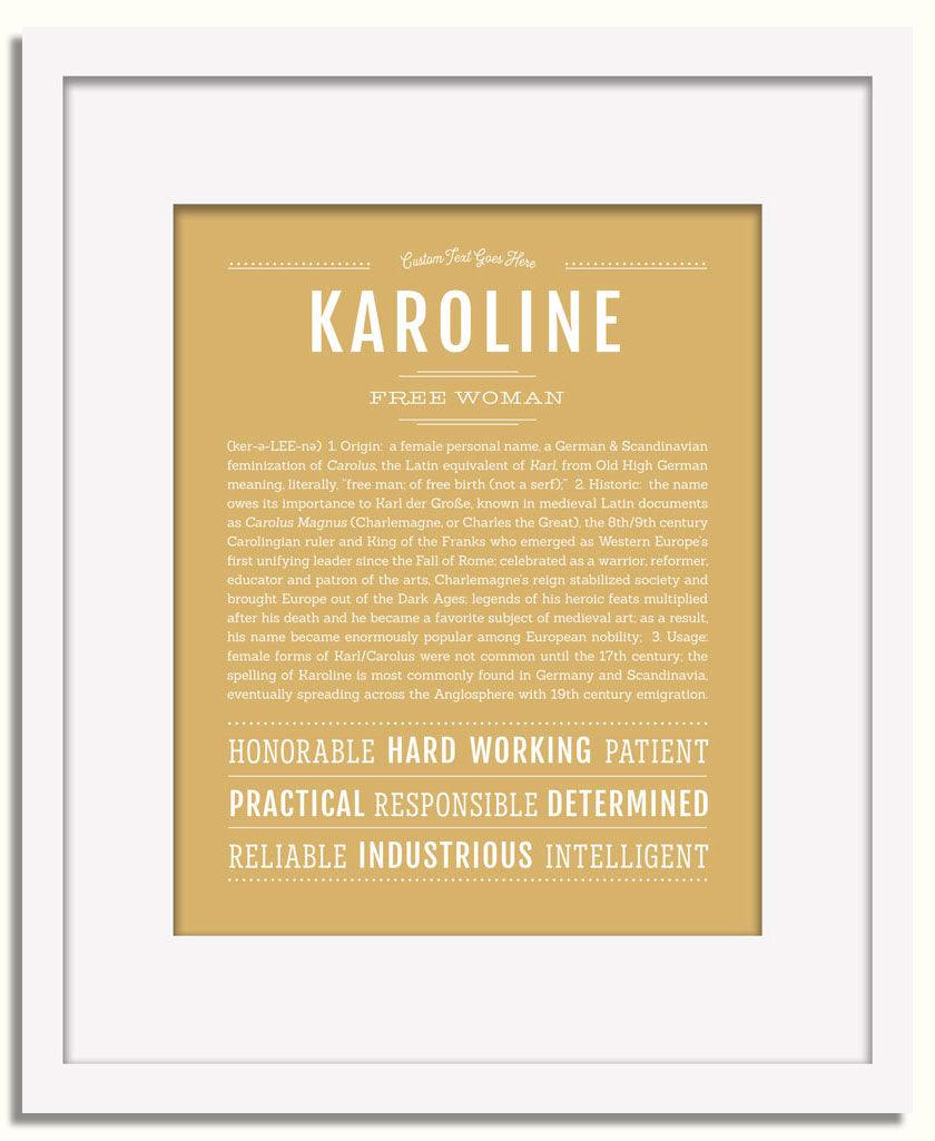 Frame Options | Matte Gold | White Frame, Matted