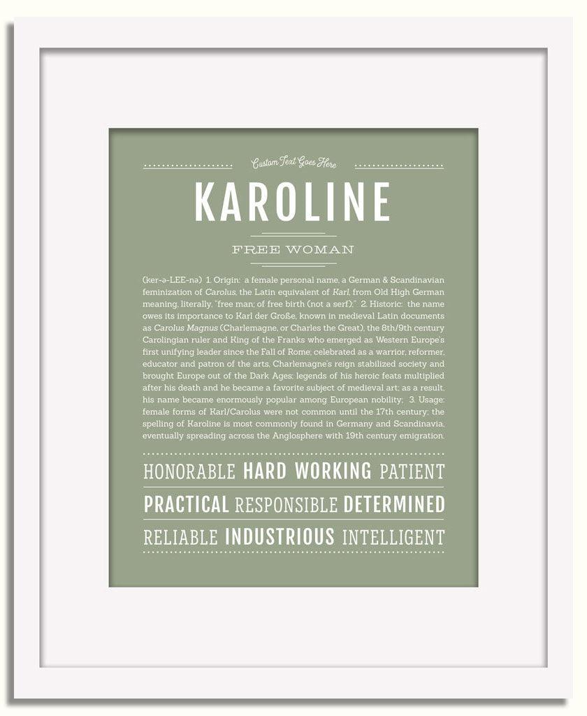 Frame Options | Sage | White Frame, Matted