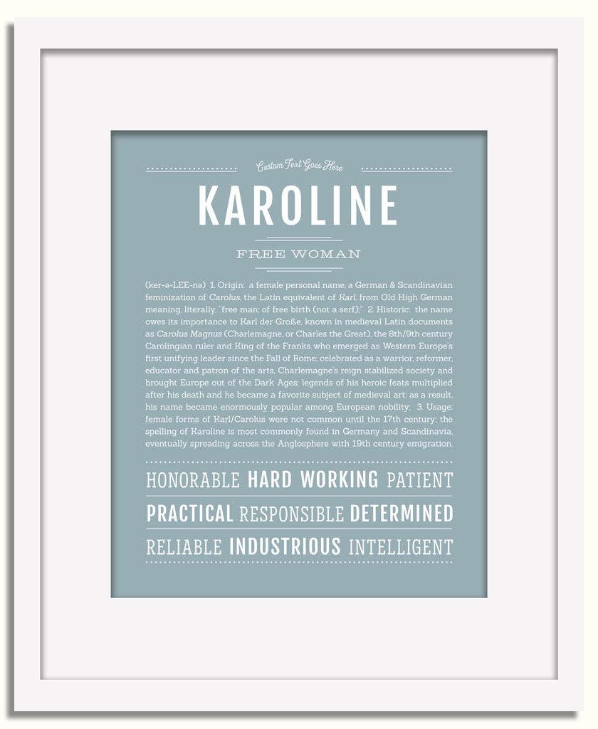 Frame Options | Powder Blue | White Frame, Matted