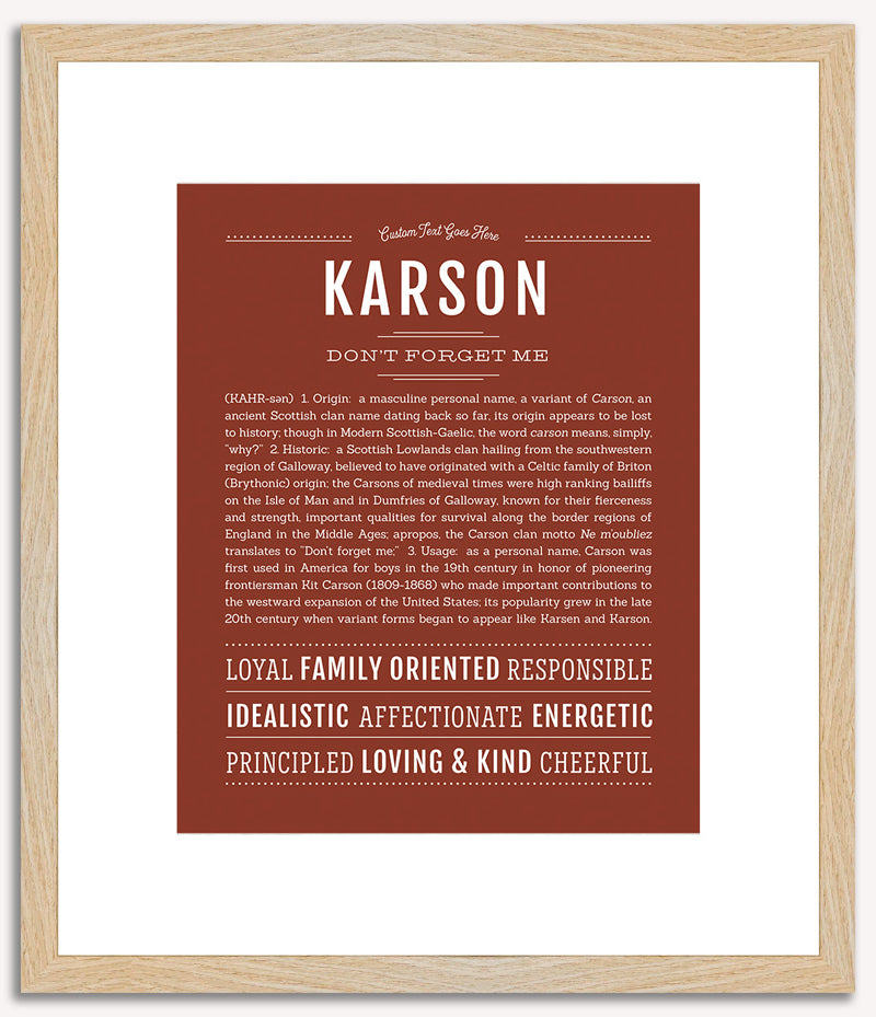 Karson | Name Art Print