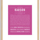 Karson | Name Art Print