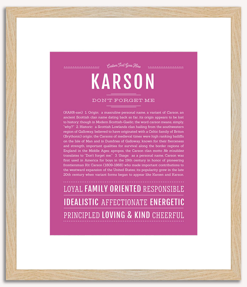 Karson | Name Art Print