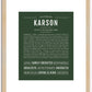 Karson | Name Art Print