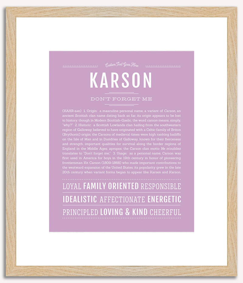 Karson | Name Art Print