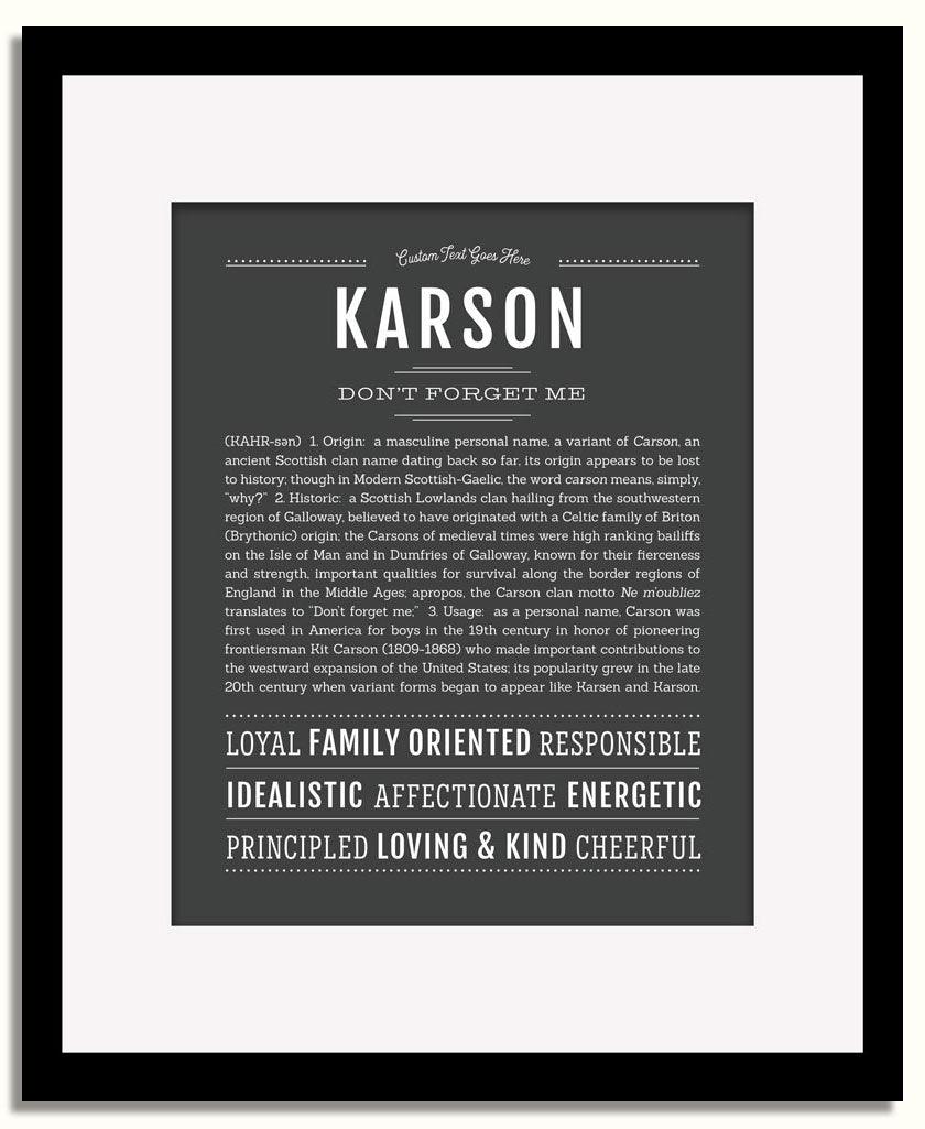 Frame Options | Charcoal Gray | Black Frame, Matted