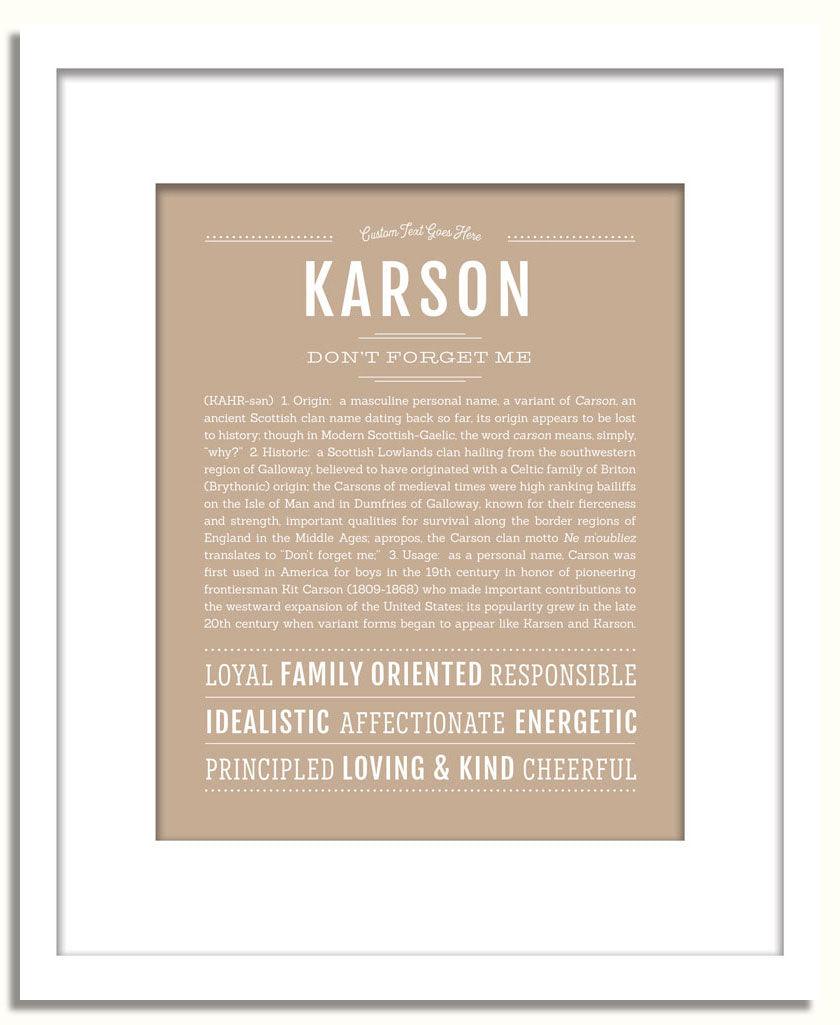 Frame Options | Tan | White Frame, Matted