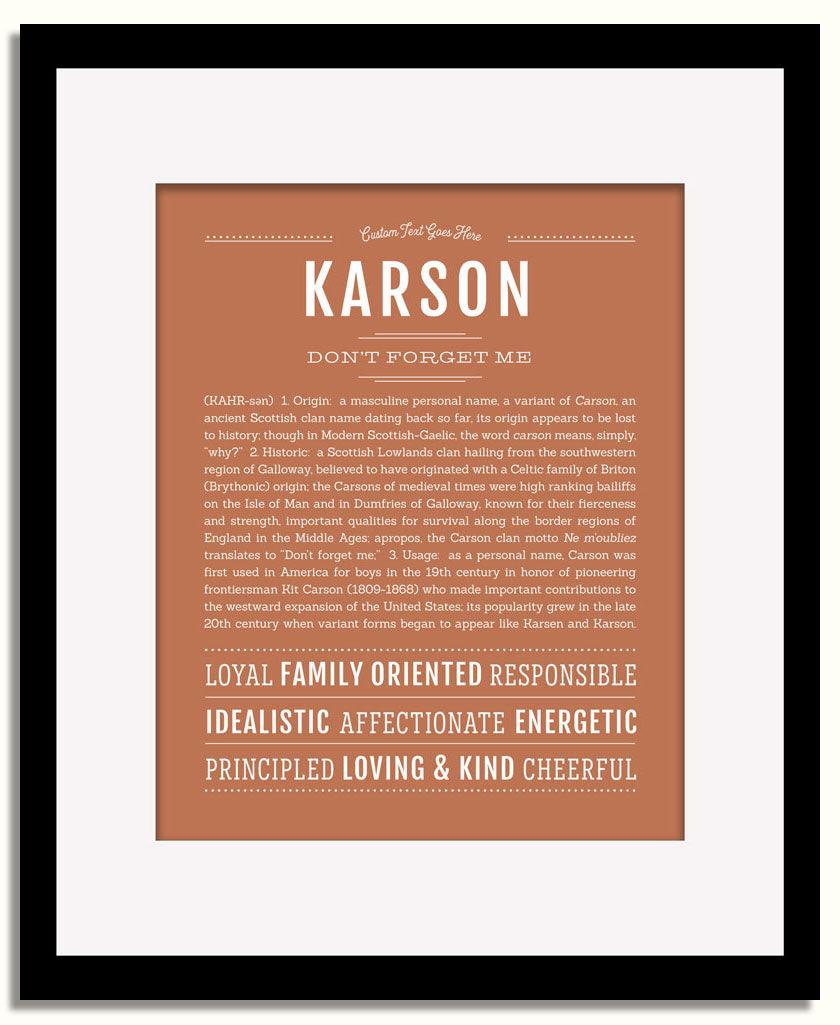 Frame Options | Terra Cotta | Black Frame, Matted