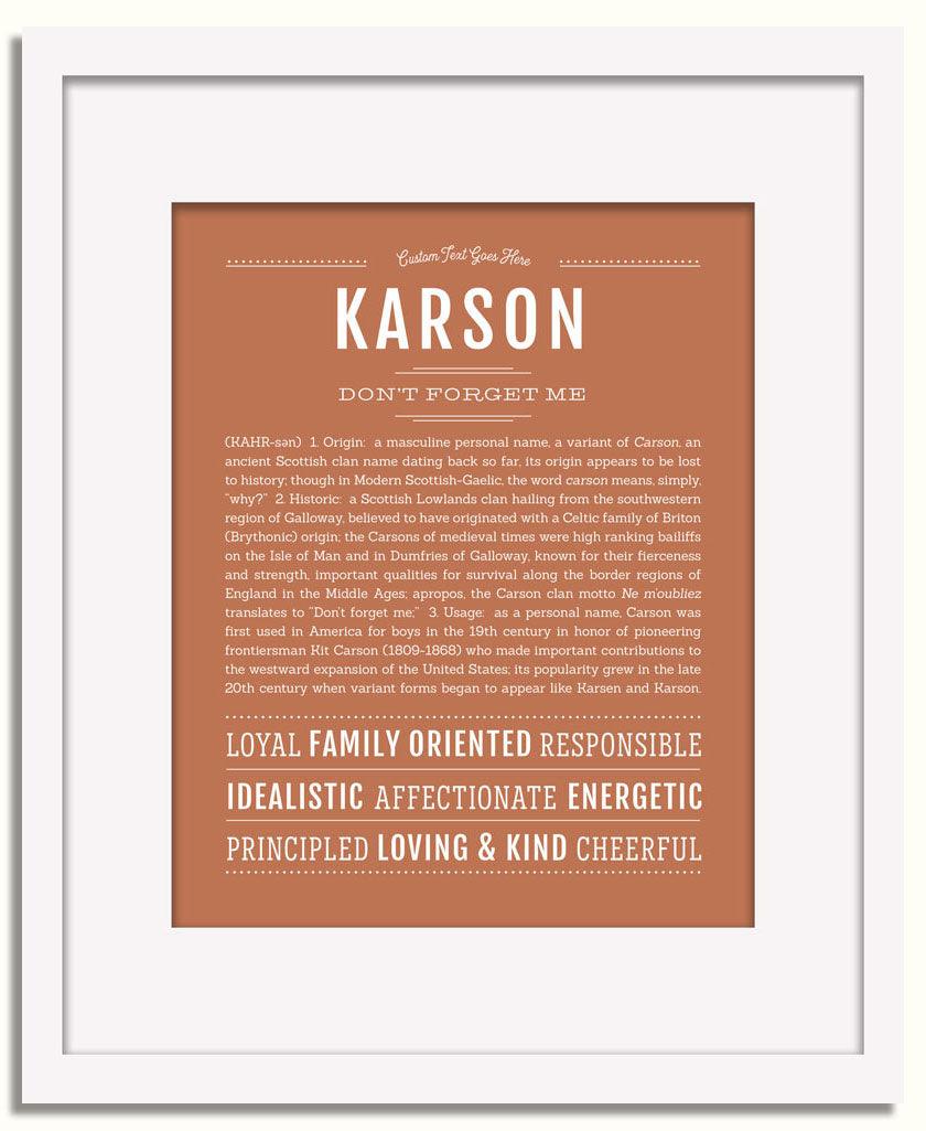 Frame Options | Terra Cotta | White Frame, Matted