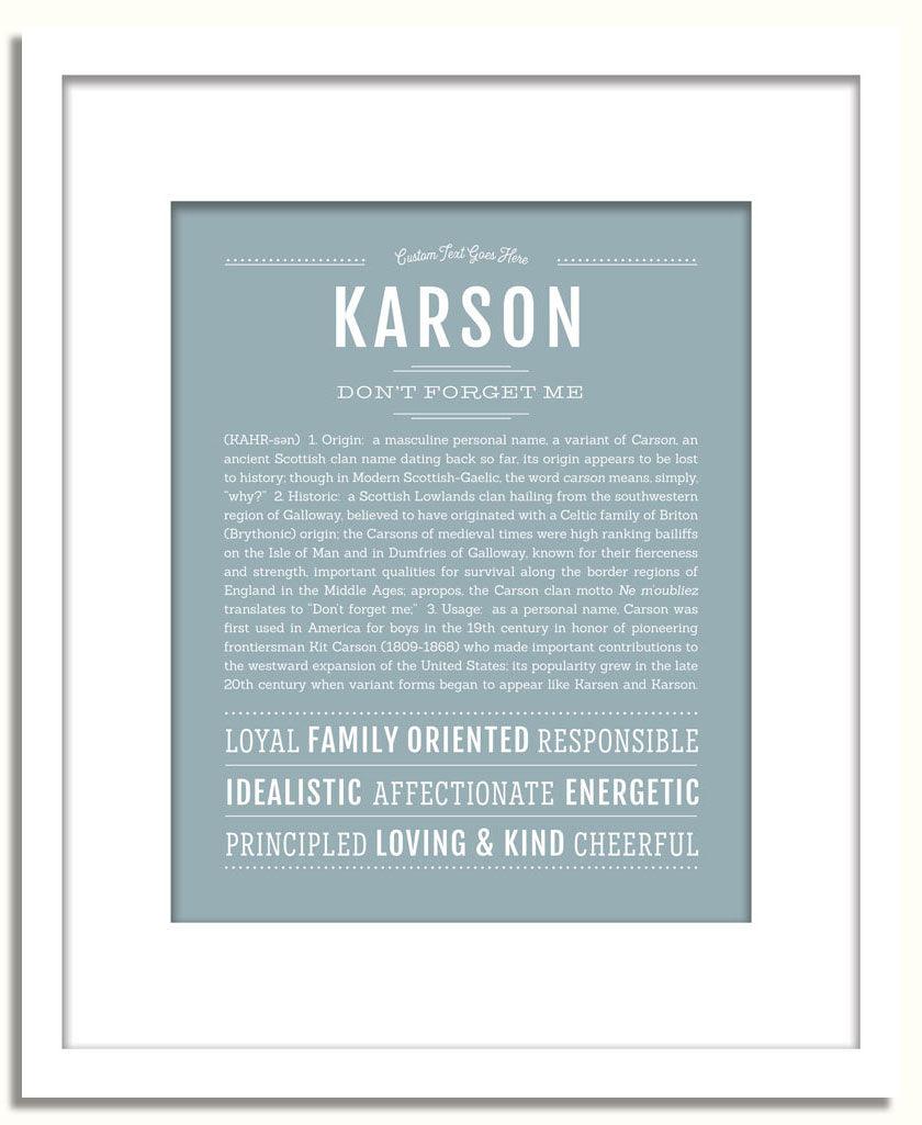 Frame Options | Powder Blue | White Frame, Matted