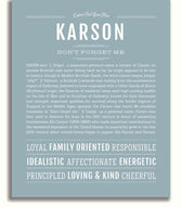Karson | Name Art Print – Name Stories