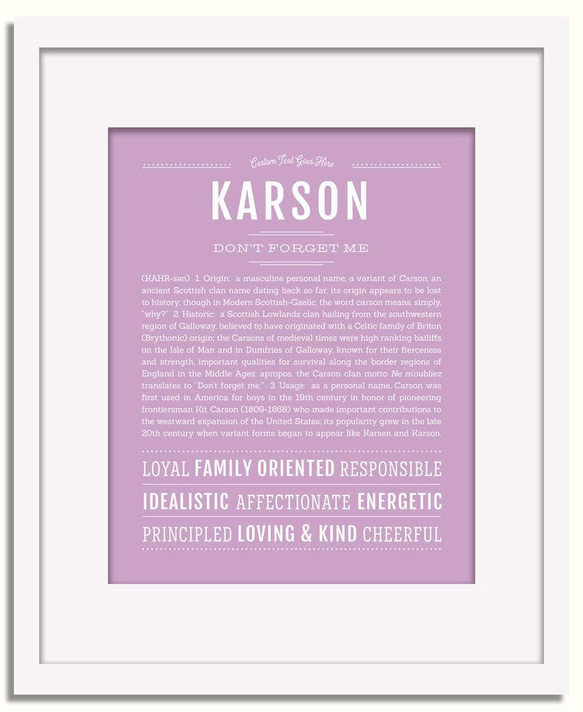 Frame Options | Lilac | White Frame, Matted