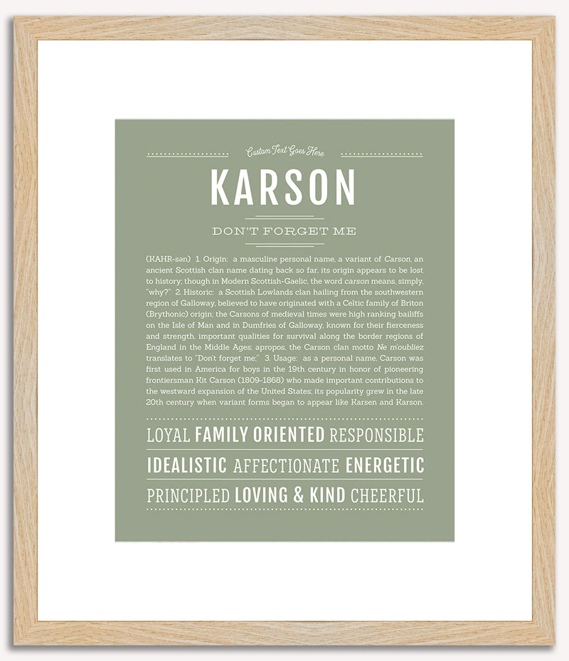 Karson | Name Art Print