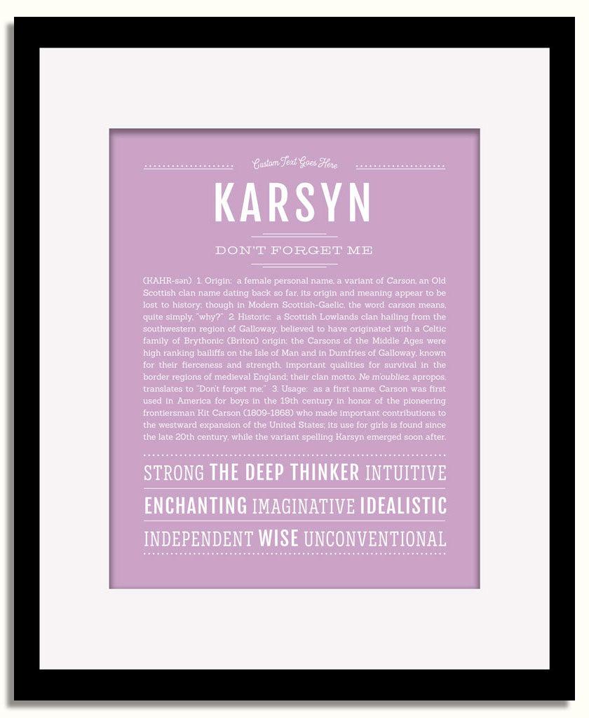 Frame Options | Lilac | Black Frame, Matted