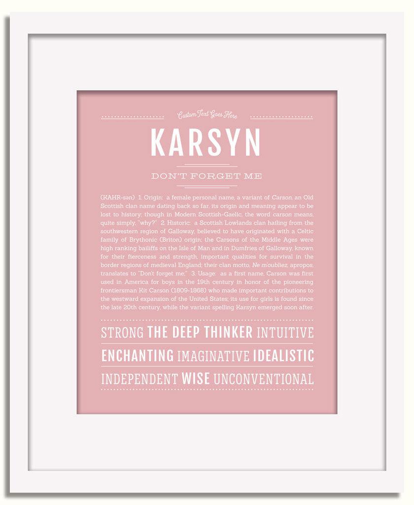 Frame Options | Dusty Rose | White Frame, Matted