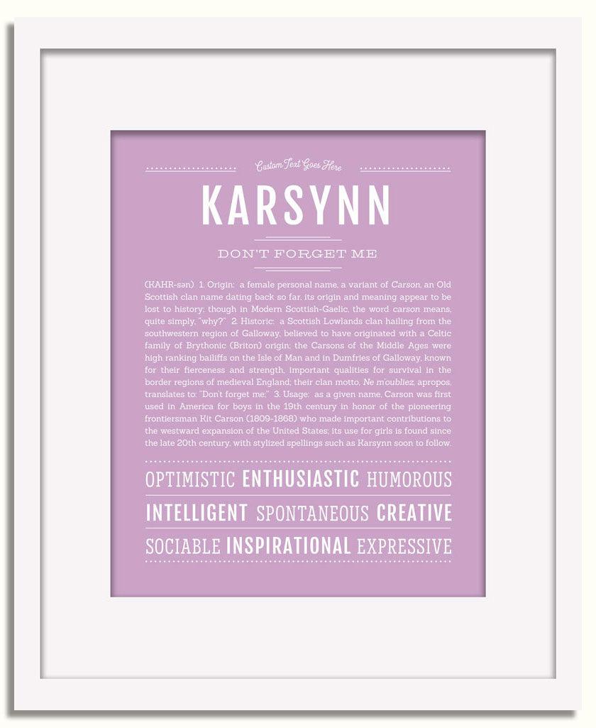 Frame Options | Lilac | White Frame, Matted