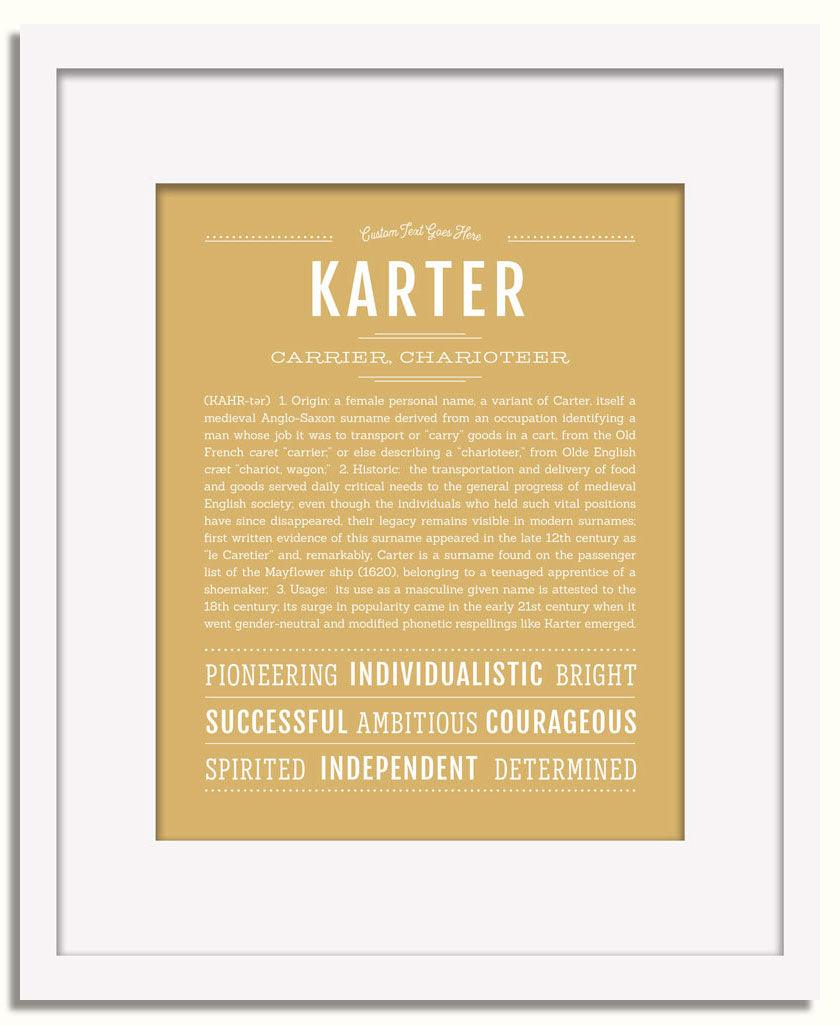 Frame Options | Matte Gold | White Frame, Matted