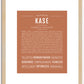 Kase | Name Art Print