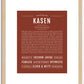 Kasen | Name Art Print