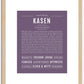 Kasen | Name Art Print