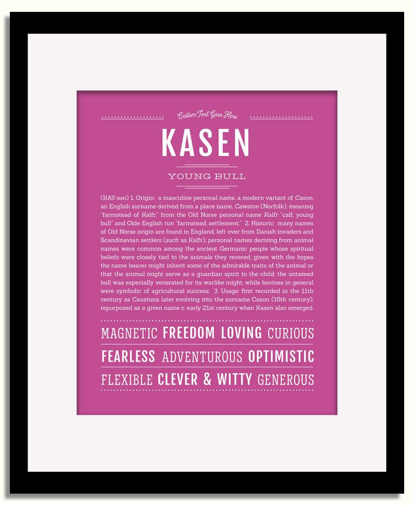 Frame Options | Dark Pink | Black Frame, Matted