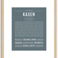 Kasen | Name Art Print