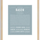 Kasen | Name Art Print