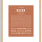 Kasen | Name Art Print