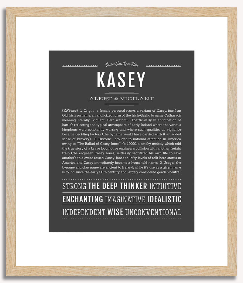 Kasey (male) | Name Art Print